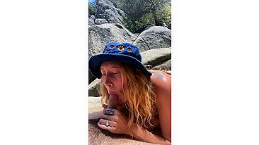 Amazing Outdoor Oral Sex, By The Rocks In A Sunny Day
