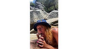 Amazing Outdoor Oral Sex, By The Rocks In A Sunny Day