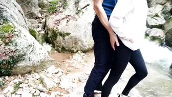 Passionate, Steamy, And Hot Amateur Outdoor Sex By The Waterfall