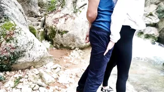 Passionate, Steamy, And Hot Amateur Outdoor Sex By The Waterfall