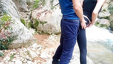 Passionate, Steamy, And Hot Amateur Outdoor Sex By The Waterfall