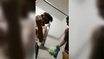 Hot Lesbian Couple Captures Steamy Nude Shower On Camera