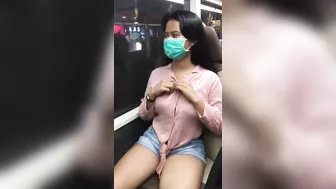 Seductive Woman Flashes Her Ravishing Breasts In Public Tram Seductive Woman Flashes Her Ravishing Breasts In Public Tram