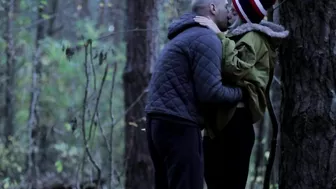 Horny amateur couple makes exhibitionist sex in the forest