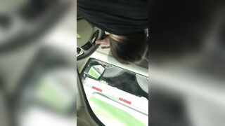 Shocking Public Blowjob In Moving Car With Lewd Gestures