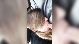 Shocking Public Blowjob In Moving Car With Lewd Gestures