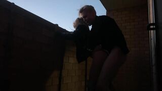 Hot Amateur Couple: Blowjob And Sex On The Balcony!