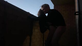 Hot Amateur Couple: Blowjob And Sex On The Balcony!