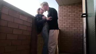 Hot Amateur Couple: Blowjob And Sex On The Balcony!