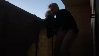Hot Amateur Couple: Blowjob And Sex On The Balcony!