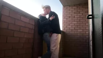 Hot Amateur Couple: Blowjob And Sex On The Balcony!