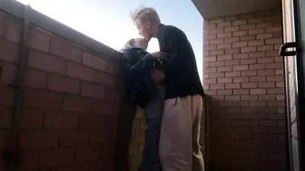 Hot Amateur Couple: Blowjob And Sex On The Balcony!