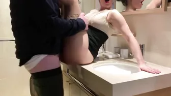 Sneaky And Steamy Bathroom Sex At Work