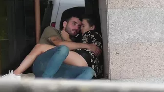 Voyeur a couple is caught having sex in public in broad daylight