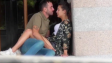 Voyeur a couple is caught having sex in public in broad daylight