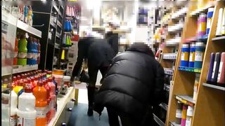 Exhibitionist wife flashing in stores