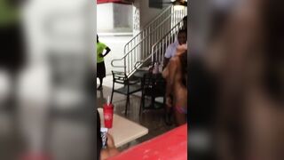 Shocking! Public Indecency By Nude Black Woman At Fast-Food Joint