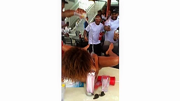 Shocking! Public Indecency By Nude Black Woman At Fast-Food Joint