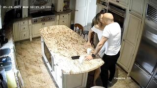 Slut girlfriend caught fucking with the neighbor on hidden camera installed