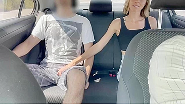 Fucking with boyfriend in a taxi