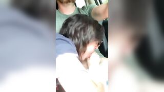 Hot Car Blowjob With Tasty Cum In Her Eager Mouth, Ending Fabulously