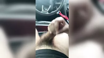 Wife risky blowjob in the car