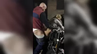 Dude Wildly Fucks Hot, Huge-Boobied Hoe With Phony Ass On Public Road