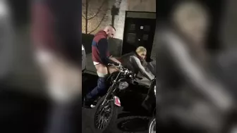 Dude Wildly Fucks Hot, Huge-Boobied Hoe With Phony Ass On Public Road