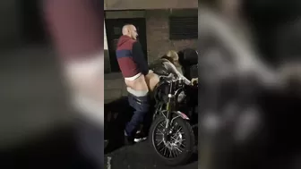 Dude Wildly Fucks Hot, Huge-Boobied Hoe With Phony Ass On Public Road