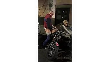 Dude Wildly Fucks Hot, Huge-Boobied Hoe With Phony Ass On Public Road