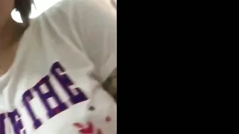 Hot Romanian girl flashing nude and playing on camera