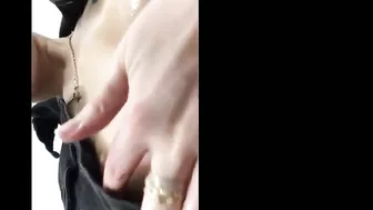 Hot Romanian girl flashing nude and playing on camera