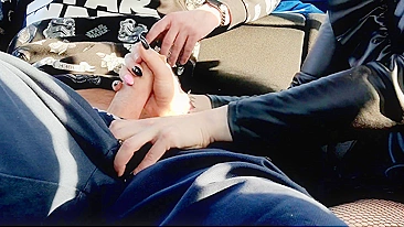 A quick blowjob and intercourse sex in the car with my woman