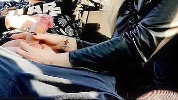 A quick blowjob and intercourse sex in the car with my woman