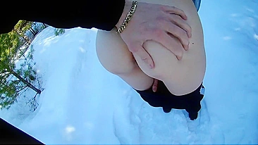 Passionate Outdoor Sex In The Snow, So Hot And Steamy