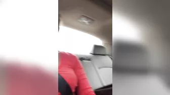 Hot Blonde Milf's Shaved Nude Pussy In The Car