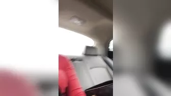 Hot Blonde Milf's Shaved Nude Pussy In The Car