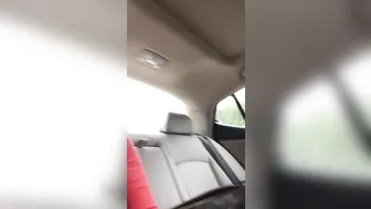 Hot Blonde Milf's Shaved Nude Pussy In The Car