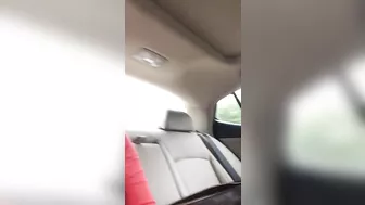 Hot Blonde Milf's Shaved Nude Pussy In The Car