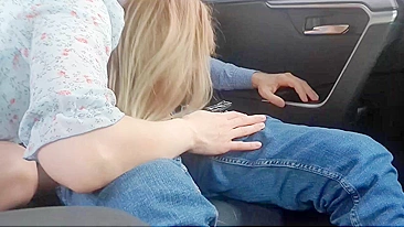 She gave the driver a good blowjob and fucked him in the car