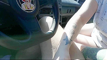Scandalous! Horny Wife Orally Pleasures Her Husband In A Steamy Car Encounter