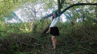 Craving A Stroll In The Forest, Climaxed By Her Facial Cumshot & Fuck