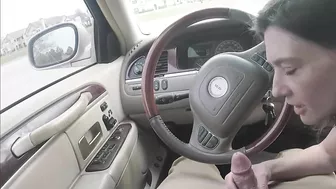 Risky Car-Blowjob Numerous Cum-Gargle Finale