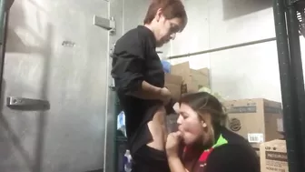 Horny Chubby Big Girl Colleague Getting Creampied By Her Slender Desk Buddy