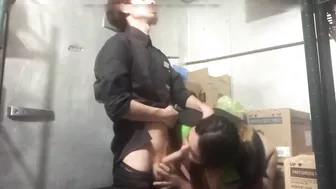 Horny Chubby Big Girl Colleague Getting Creampied By Her Slender Desk Buddy