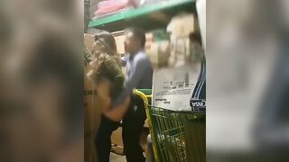 ﻿Hidden camera filmed manager fucking female employee in warehouse