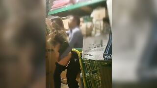 ﻿Hidden camera filmed manager fucking female employee in warehouse