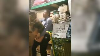 ﻿Hidden camera filmed manager fucking female employee in warehouse