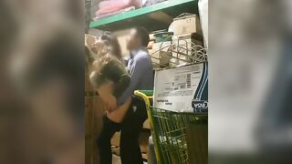 ﻿Hidden camera filmed manager fucking female employee in warehouse