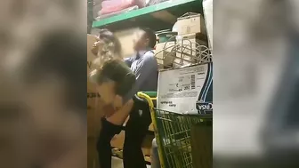 Hidden camera filmed manager fucking female employee in warehouse